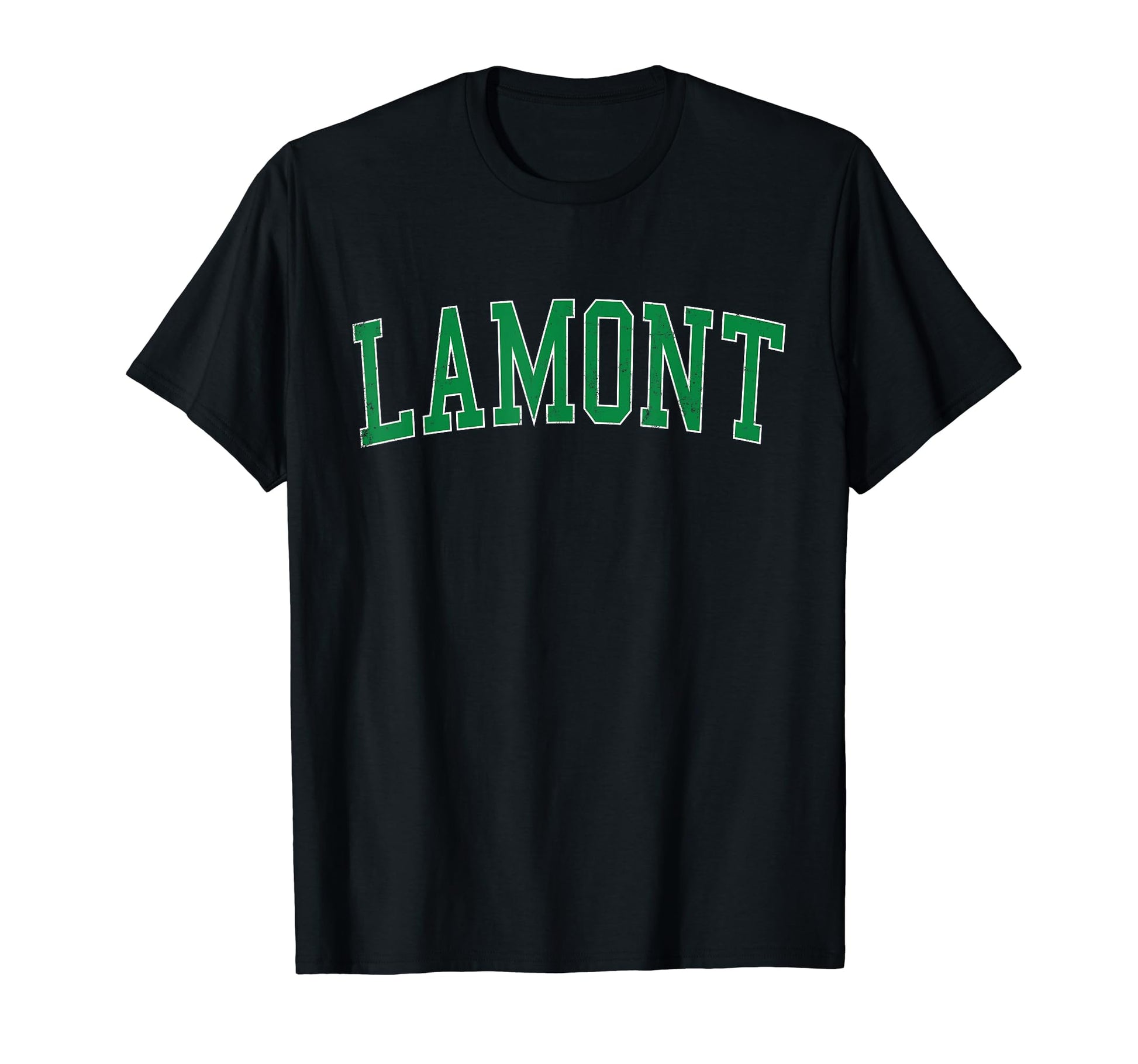 Lamont Ca Distressed Green Varsity T-Shirt - Aesthetic Graphic Men Women - T-Shirt, Sweatshirt, Hoodie