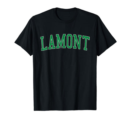 Lamont Ca Distressed Green Varsity T-Shirt - Aesthetic Graphic Men Women - T-Shirt, Sweatshirt, Hoodie