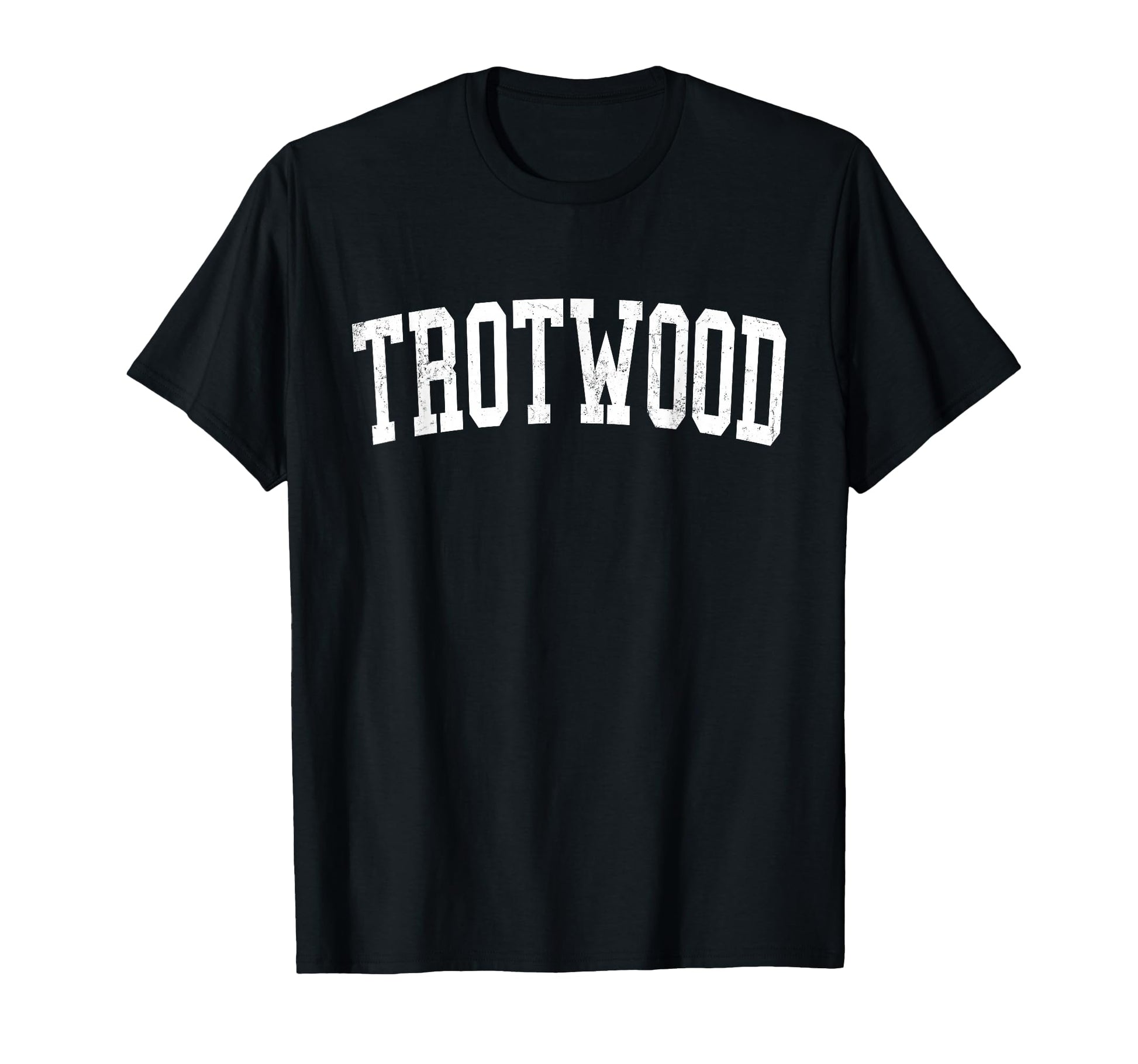 Trotwood Oh Distressed White Varsity T-Shirt - Aesthetic Graphic Men Women - T-Shirt, Sweatshirt, Hoodie