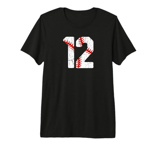Baseball Player Jersey Number 12 12 T-Shirt - Aesthetic Graphic for Adults - T-Shirt, Sweatshirt, Hoodie