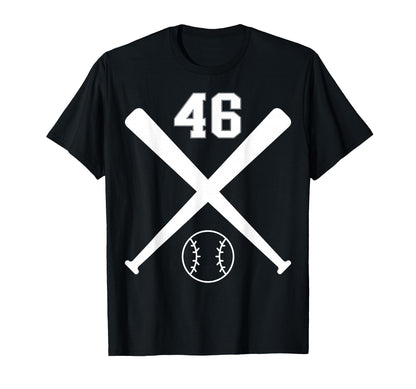 Baseball Softball Number 46 T-Shirt - Casual Everyday Wear for Adults - T-Shirt, Sweatshirt, Hoodie