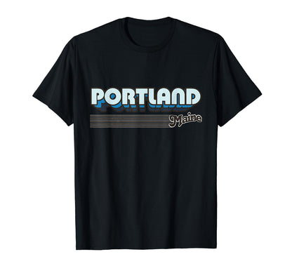 Portland Maine Stripes T-Shirt - Casual Everyday Wear Unisex - T-Shirt, Sweatshirt, Hoodie