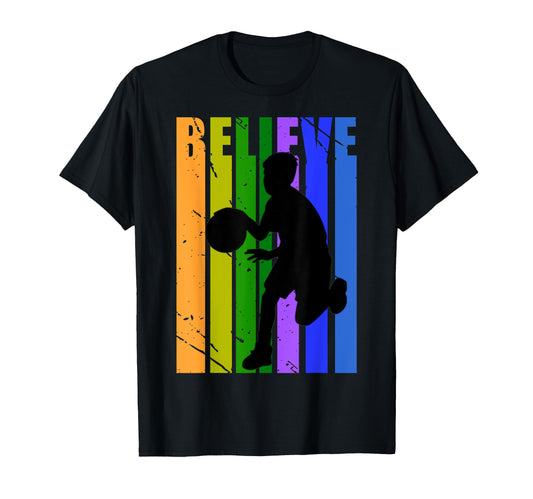 Basketball Birthday Rainbow Colors T-Shirt - Streetwear Style Unisex - T-Shirt, Sweatshirt, Hoodie