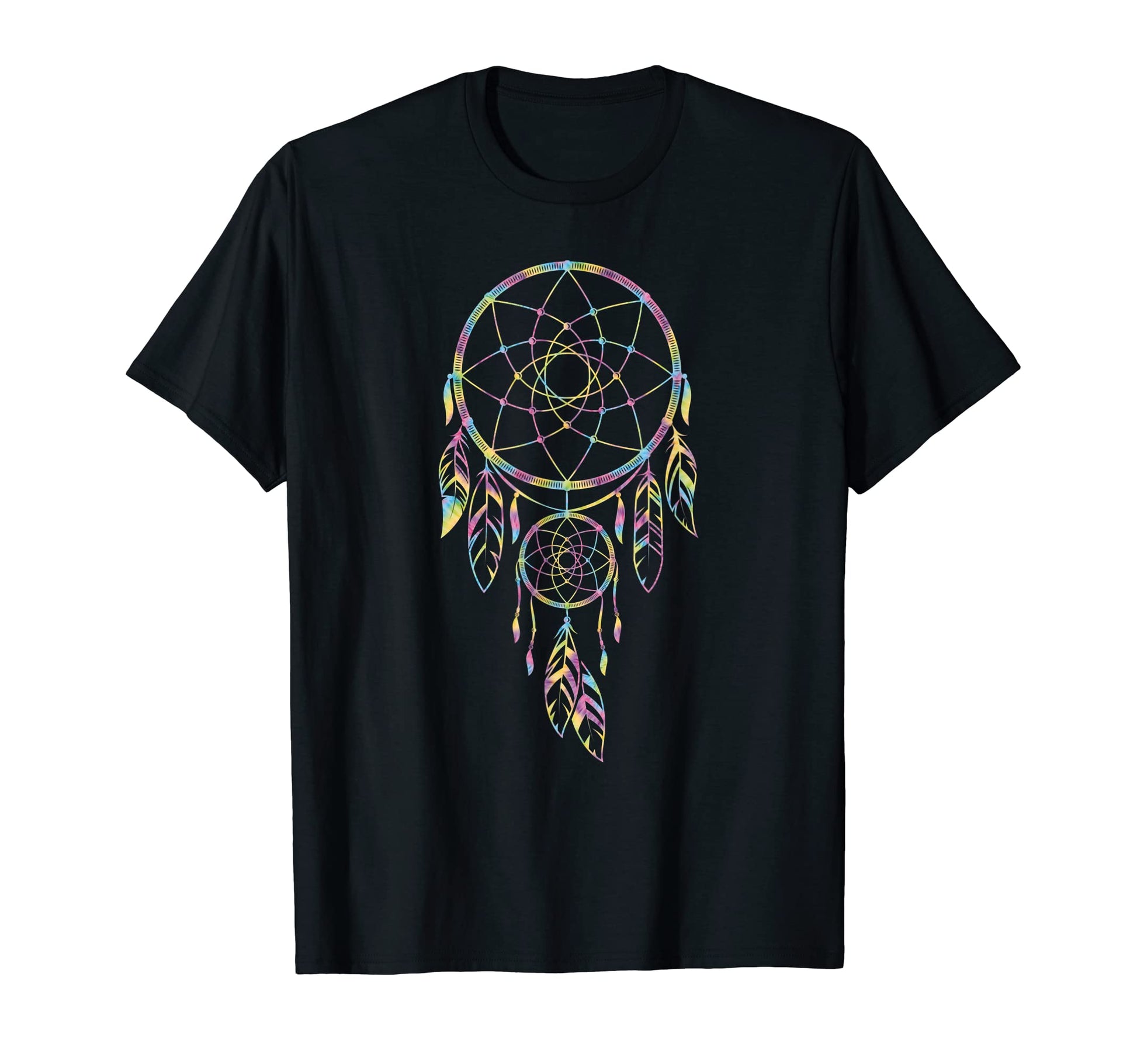 Dreamcatcher Tie Dye Boho Hippie T-Shirt - Minimalist Print for Adults - T-Shirt, Sweatshirt, Hoodie