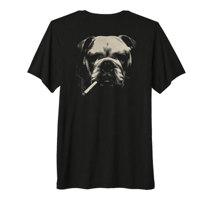 English Bulldog Smoking Cigarette T-Shirt - Fun Novelty Design Men Women - T-Shirt, Sweatshirt, Hoodie