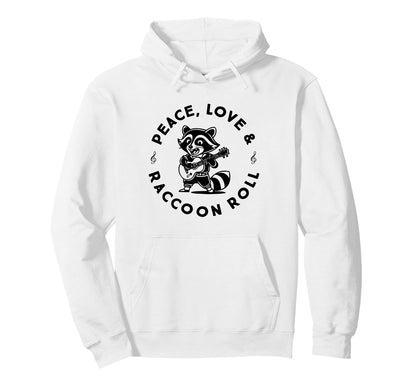 Raccoon Rock And Roll Music Raccoon Hoodie - Trendy Graphic for Adults - T-Shirt, Sweatshirt, Hoodie