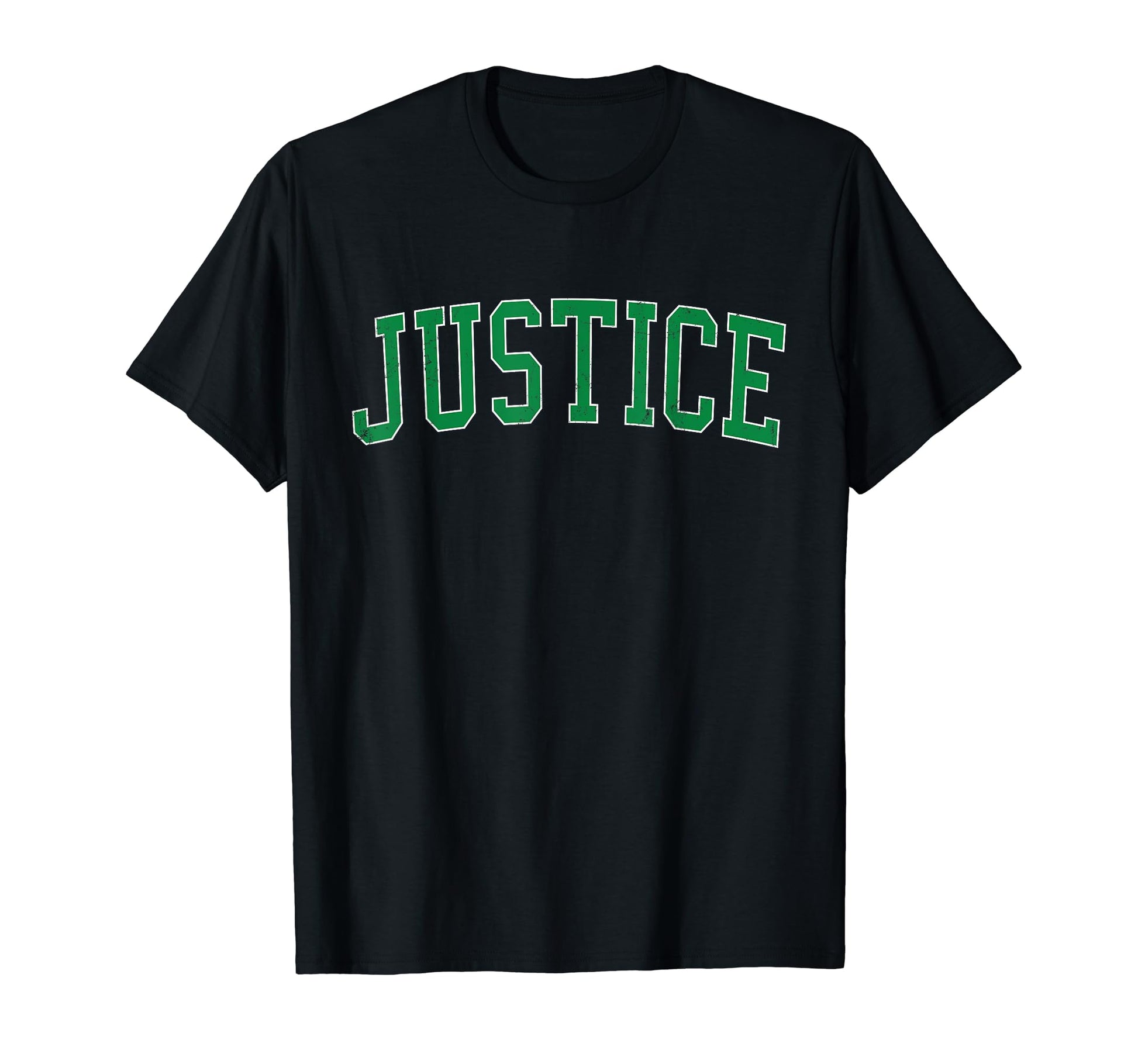 Justice Il Distressed Green Varsity T-Shirt - Graphic Print Unisex - T-Shirt, Sweatshirt, Hoodie