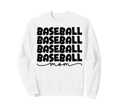 Baseball Mom Game Day Sweatshirt - Aesthetic Graphic for Adults - T-Shirt, Sweatshirt, Hoodie