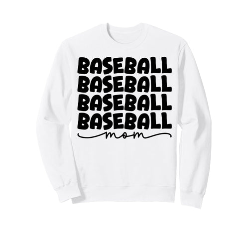 Baseball Mom Game Day Sweatshirt - Aesthetic Graphic for Adults - T-Shirt, Sweatshirt, Hoodie
