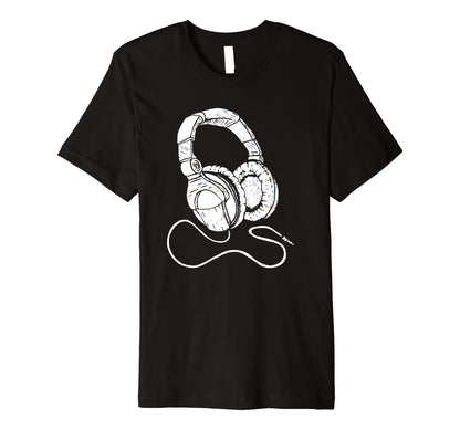 Hip Hop Over Ear Headphones Old School Rap T-Shirt - Graphic Print Unisex - T-Shirt, Sweatshirt, Hoodie
