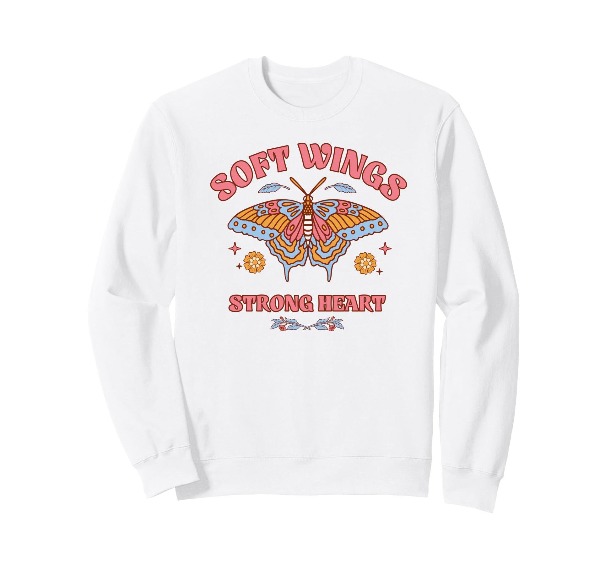Soft Wings Strong Heart Boho Sweatshirt - Streetwear Style for Adults - T-Shirt, Sweatshirt, Hoodie