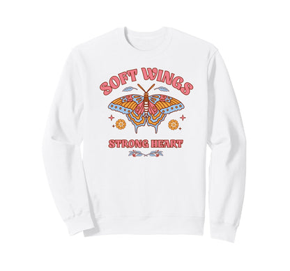 Soft Wings Strong Heart Boho Sweatshirt - Streetwear Style for Adults - T-Shirt, Sweatshirt, Hoodie