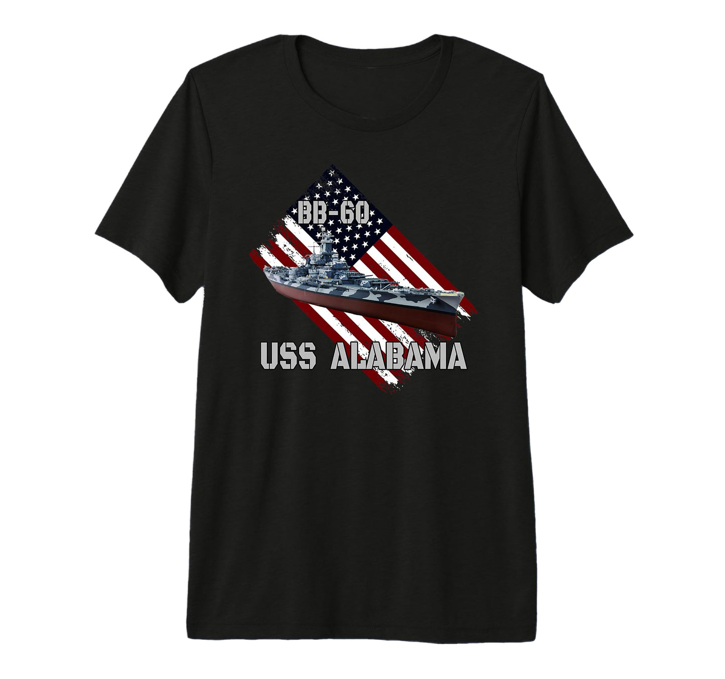 Battleship Uss Alabama Bb 60 T-Shirt - Fun Novelty Design for Adults - T-Shirt, Sweatshirt, Hoodie