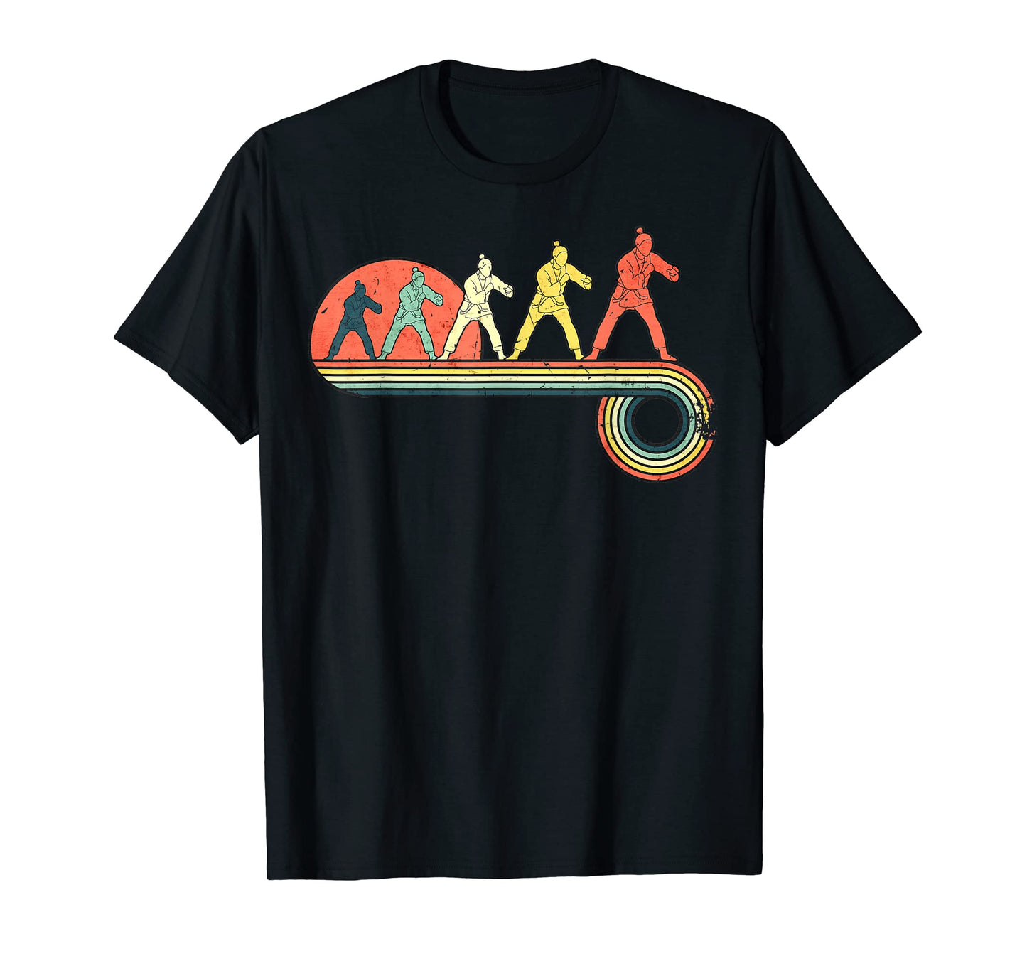 Judo Fighting Female Sunset Rainbow T-Shirt - Streetwear Style for Adults - T-Shirt, Sweatshirt, Hoodie