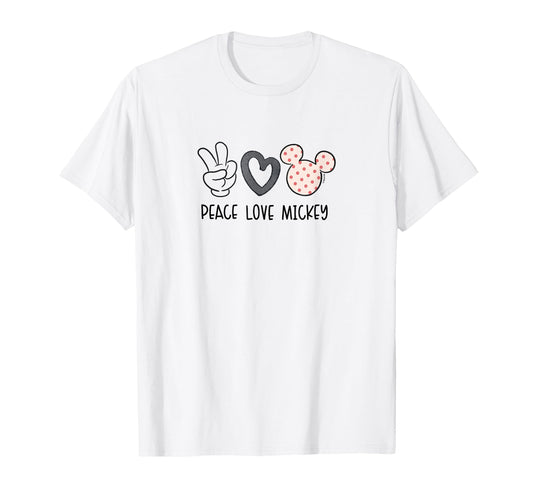 Peace Love And Mickey Mouse T-Shirt - Aesthetic Graphic Unisex - T-Shirt, Sweatshirt, Hoodie