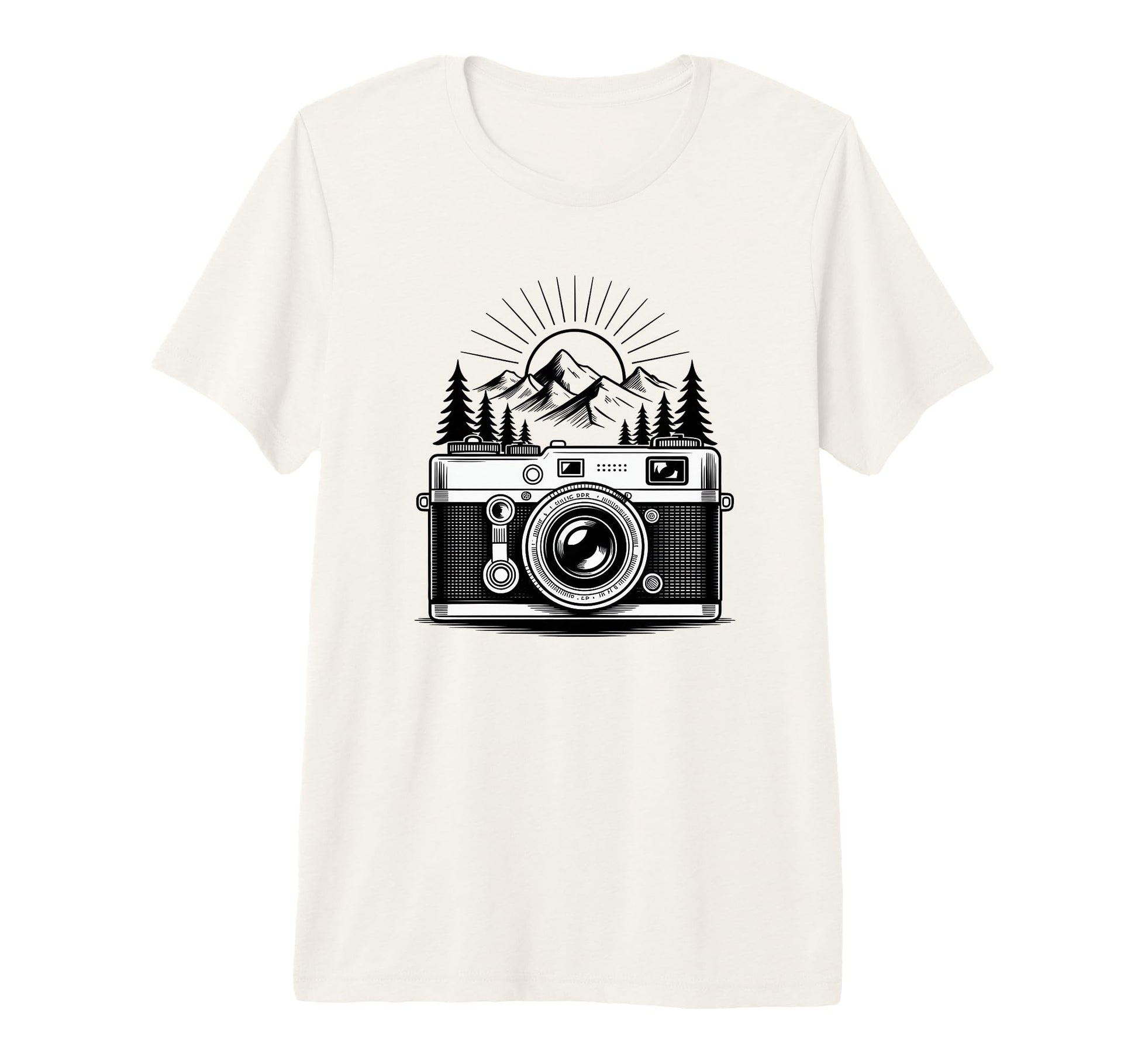 Hiking Hiker Mountains Photographer T-Shirt - Minimalist Print Unisex - T-Shirt, Sweatshirt, Hoodie