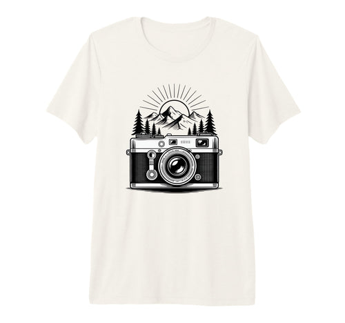 Hiking Hiker Mountains Photographer T-Shirt - Minimalist Print Unisex - T-Shirt, Sweatshirt, Hoodie