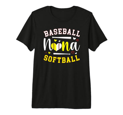 Baseball Softball Nana Softball T-Shirt - Fun Novelty Design for Adults - T-Shirt, Sweatshirt, Hoodie
