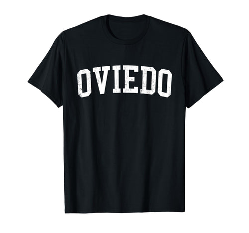 Oviedo Fl Distressed White Varsity T-Shirt - Casual Everyday Wear Men Women - T-Shirt, Sweatshirt, Hoodie
