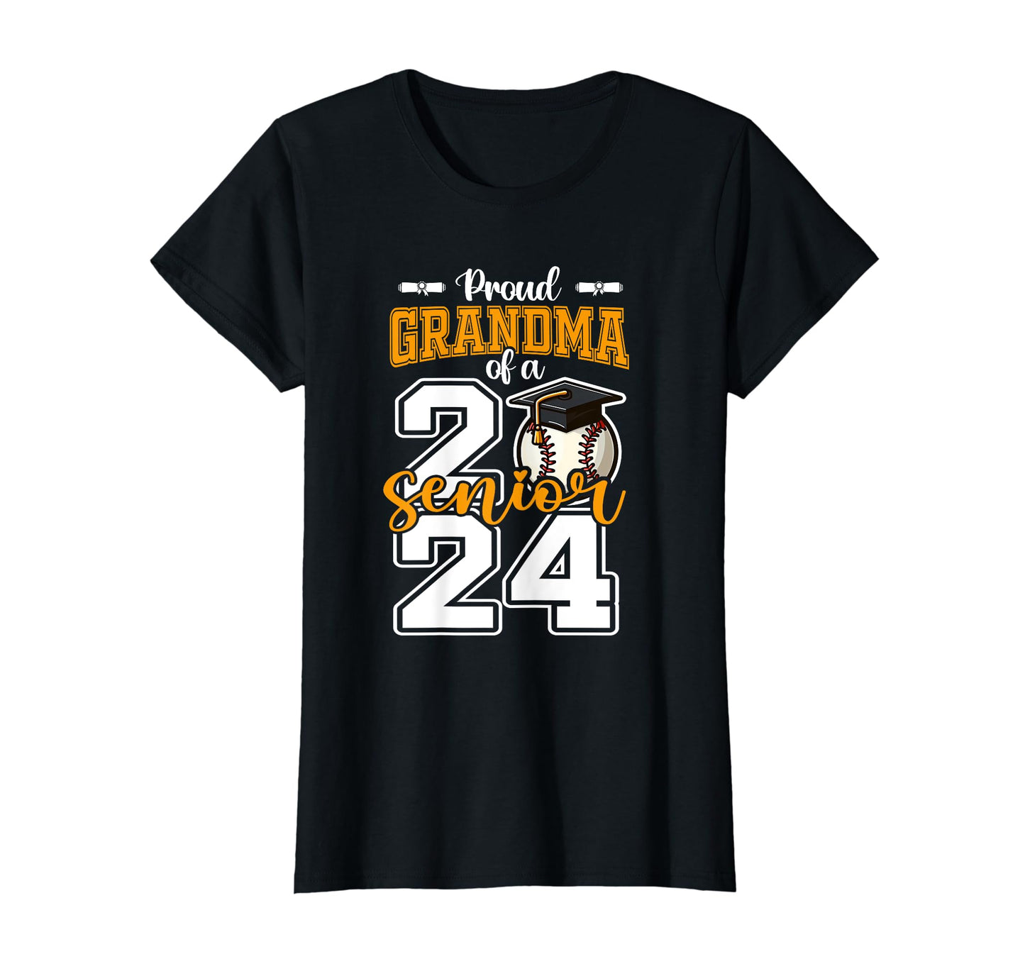 Proud Grandma 2024 Baseball Senior T-Shirt - Casual Everyday Wear Unisex - T-Shirt, Sweatshirt, Hoodie