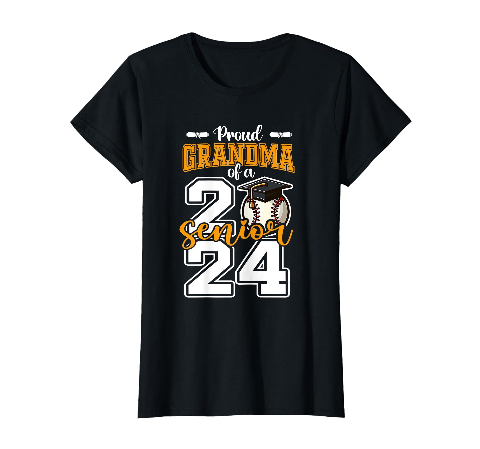 Proud Grandma 2024 Baseball Senior T-Shirt - Casual Everyday Wear Unisex - T-Shirt, Sweatshirt, Hoodie