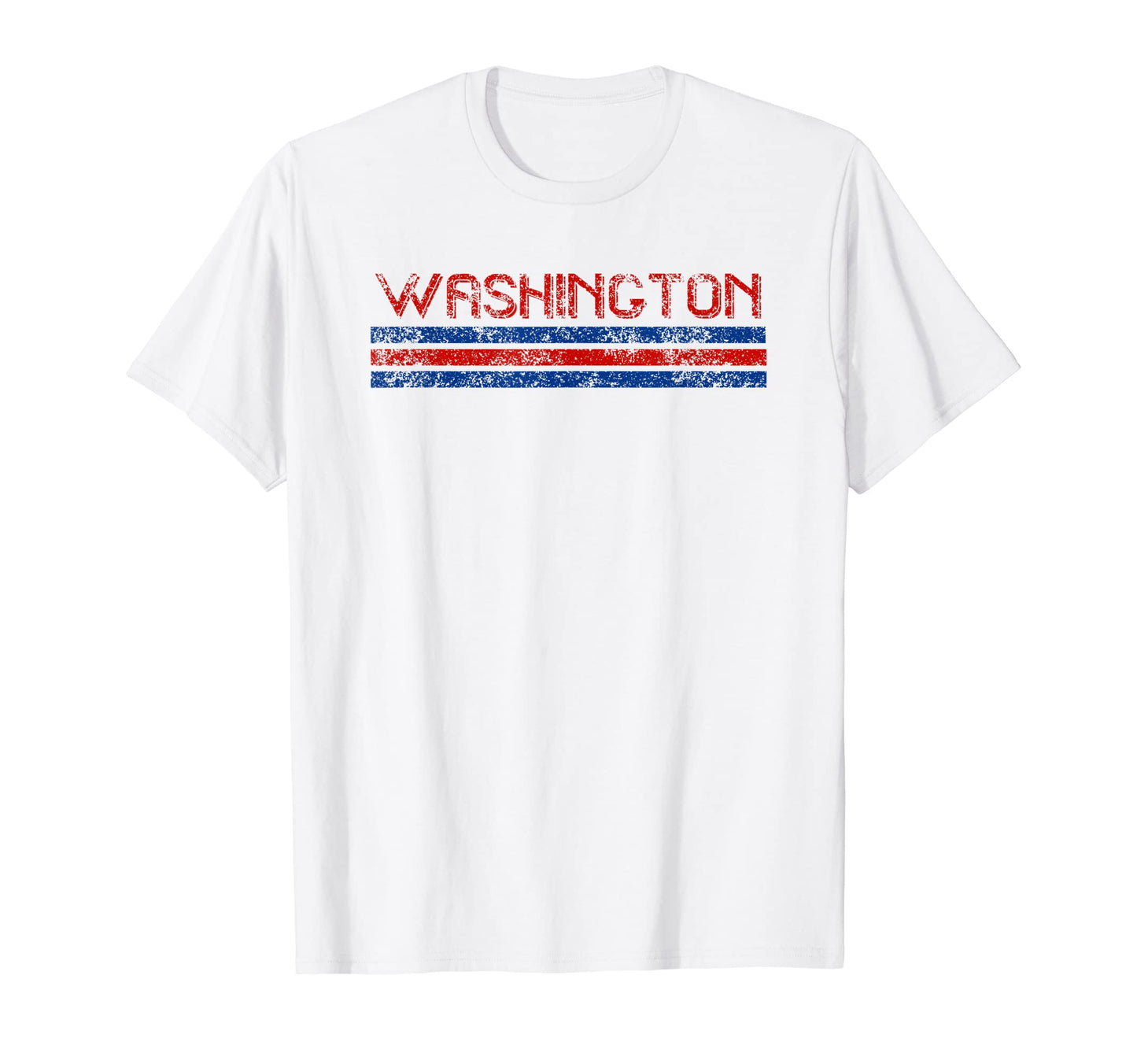 Washington D C Weathered Stripe Throwback T-Shirt - Minimalist Print Unisex - T-Shirt, Sweatshirt, Hoodie