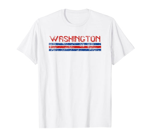 Washington D C Weathered Stripe Throwback T-Shirt - Minimalist Print Unisex - T-Shirt, Sweatshirt, Hoodie