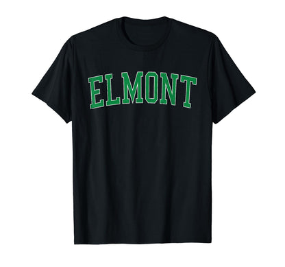 Elmont Ny Distressed Green Varsity T-Shirt - Custom Art Print Unisex - T-Shirt, Sweatshirt, Hoodie