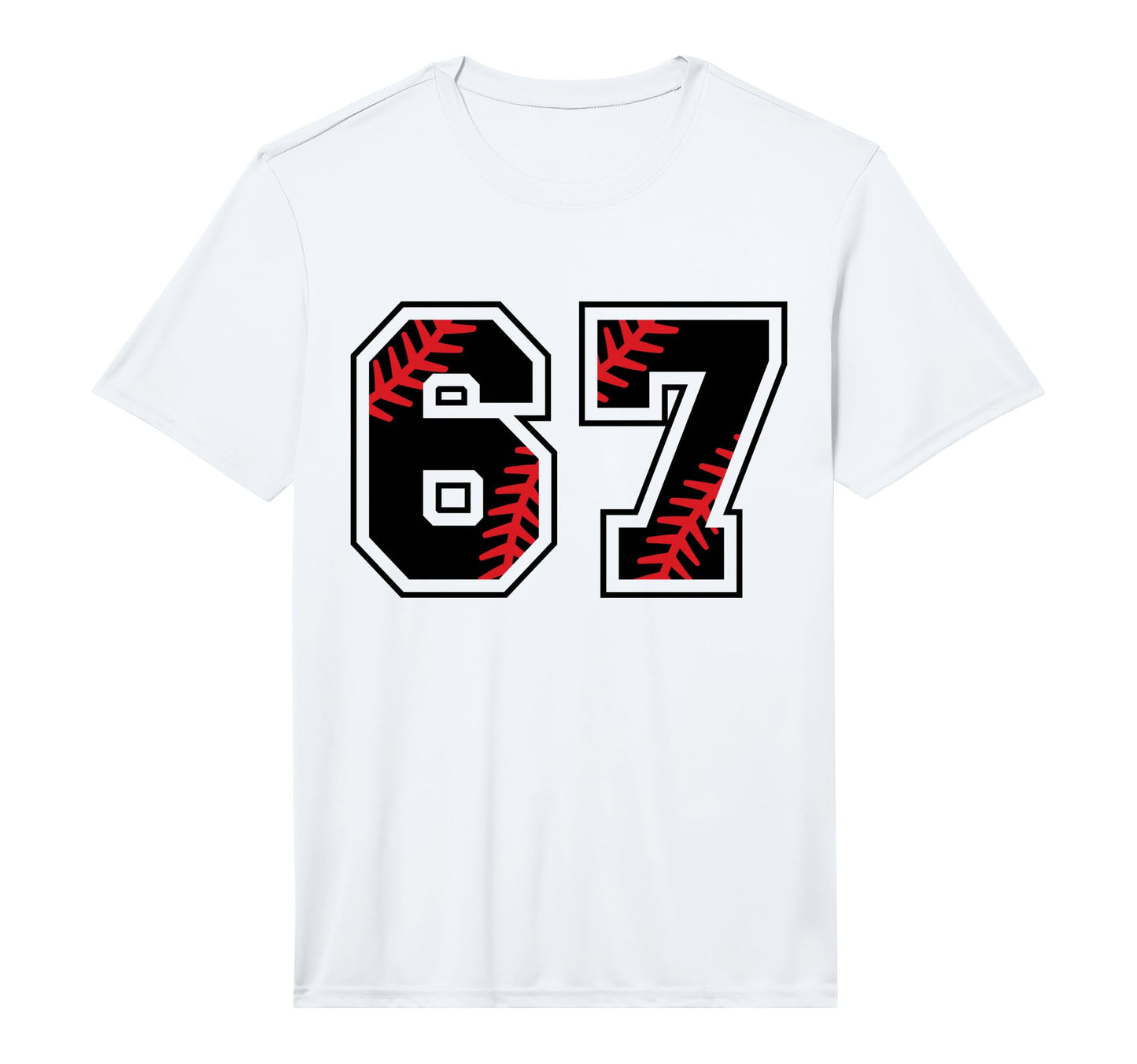Baseball Number 67 Performance T-Shirt - Unique Graphic Unisex - T-Shirt, Sweatshirt, Hoodie