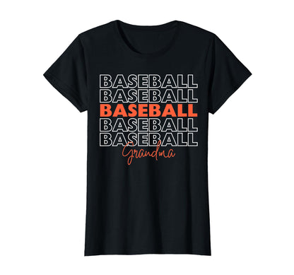 Baseball Grandma Orange Baseball T-Shirt - Fun Novelty Design Unisex - T-Shirt, Sweatshirt, Hoodie