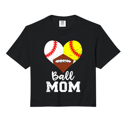 Ball Mom Funny Baseball Softball T-Shirt - Custom Art Print for Adults - T-Shirt, Sweatshirt, Hoodie