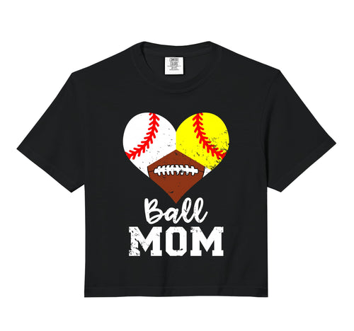 Ball Mom Funny Baseball Softball T-Shirt - Custom Art Print for Adults - T-Shirt, Sweatshirt, Hoodie
