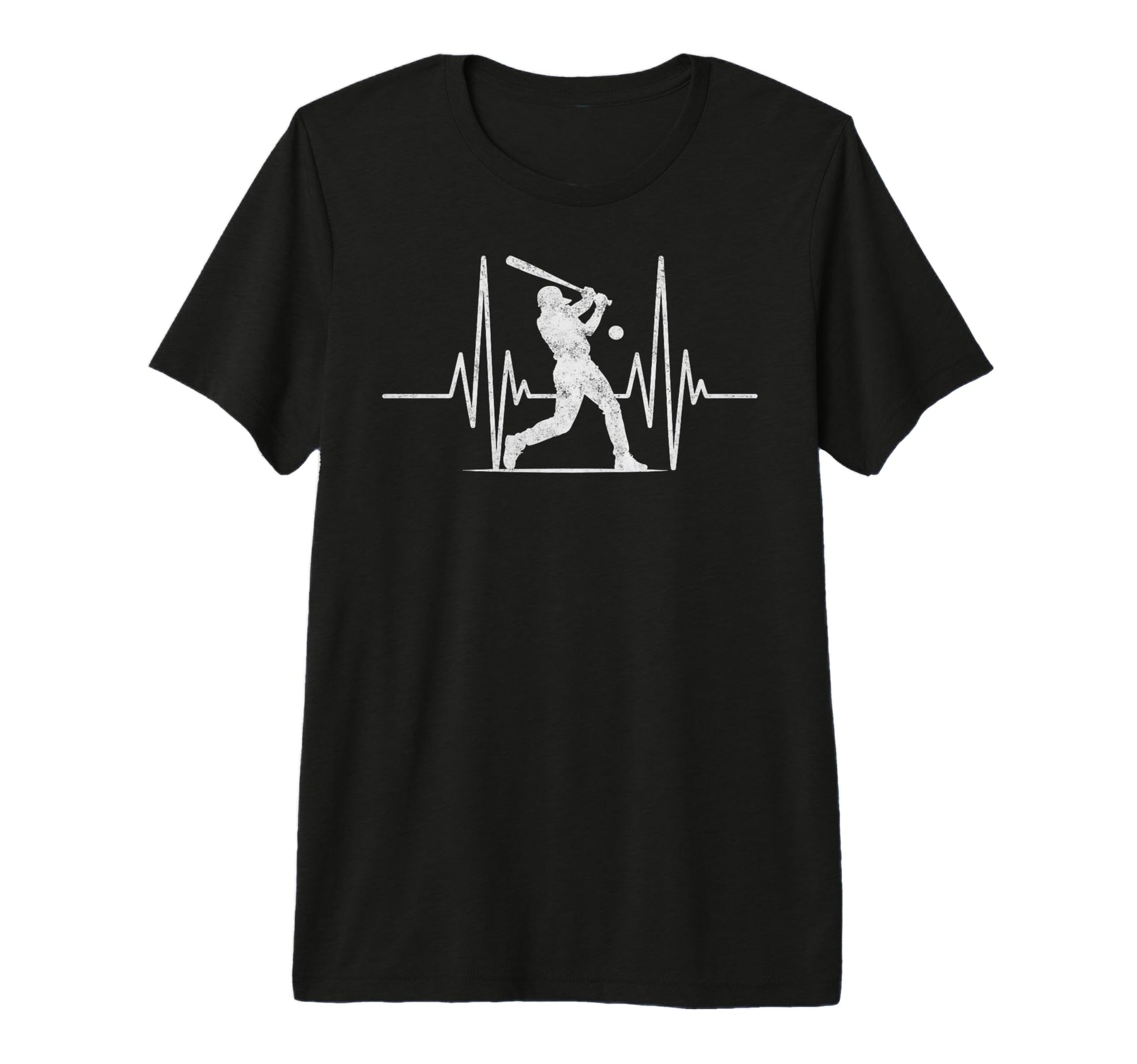 Baseball Player Heartbeat Coach Dad T-Shirt - Custom Art Print Men Women - T-Shirt, Sweatshirt, Hoodie