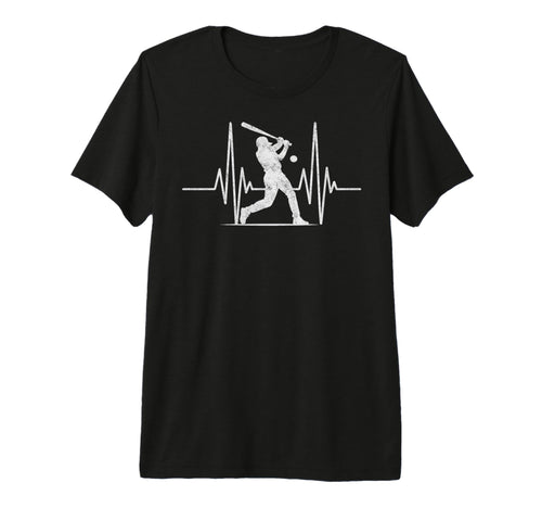 Baseball Player Heartbeat Coach Dad T-Shirt - Custom Art Print Men Women - T-Shirt, Sweatshirt, Hoodie