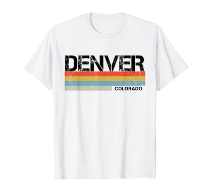 1980S Stripes Denver Co T-Shirt - Novelty Apparel Men Women - T-Shirt, Sweatshirt, Hoodie