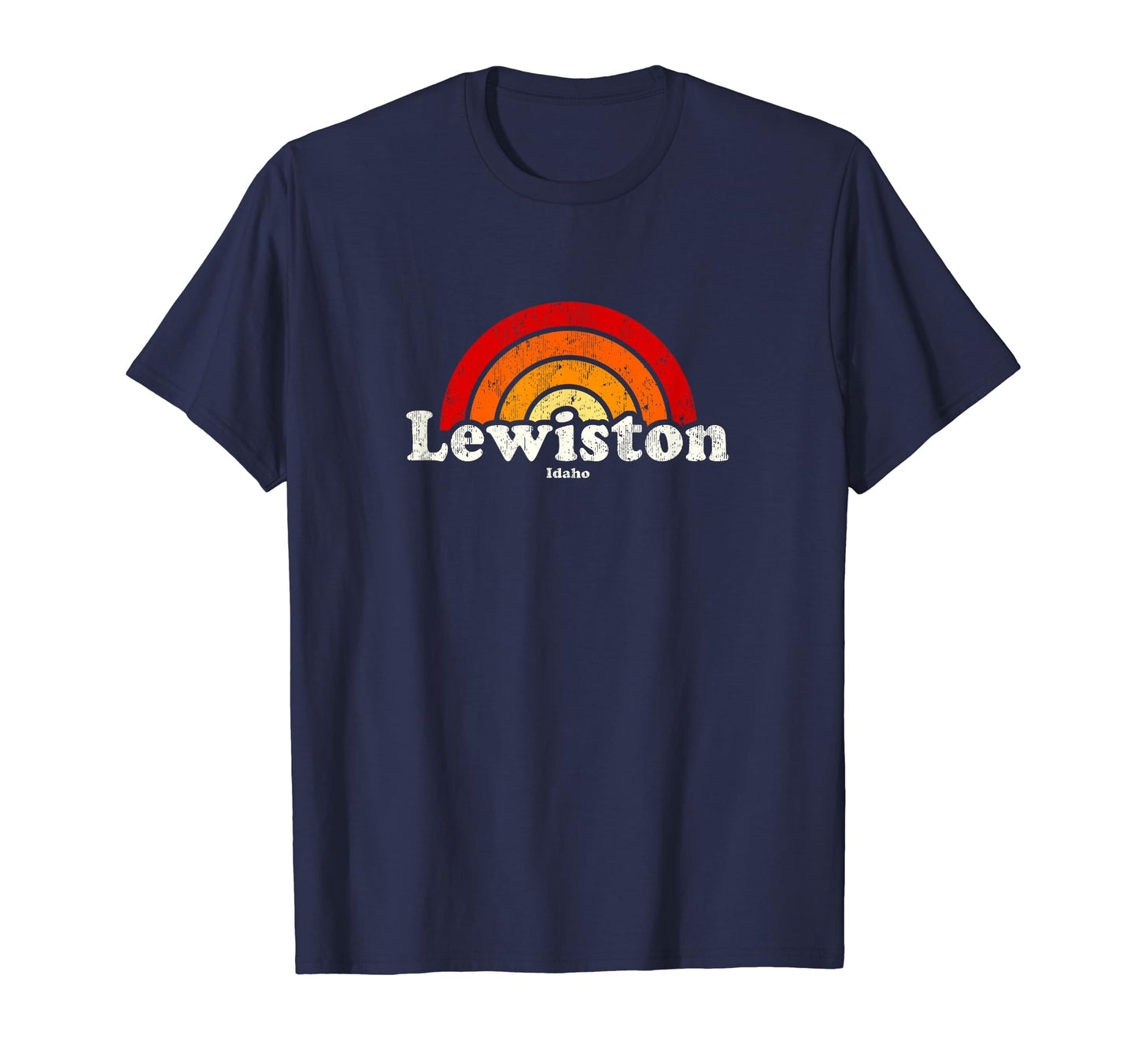 Lewiston Idaho Id 70S Rainbow T-Shirt - Novelty Apparel Men Women - T-Shirt, Sweatshirt, Hoodie