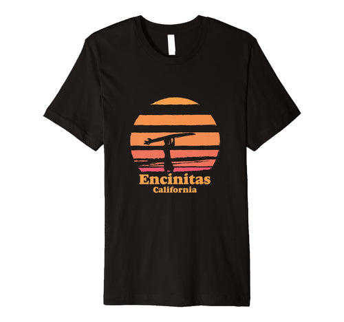 Encinitas California Surf Surfing Sun 70S T-Shirt - Custom Art Print Unisex - T-Shirt, Sweatshirt, Hoodie
