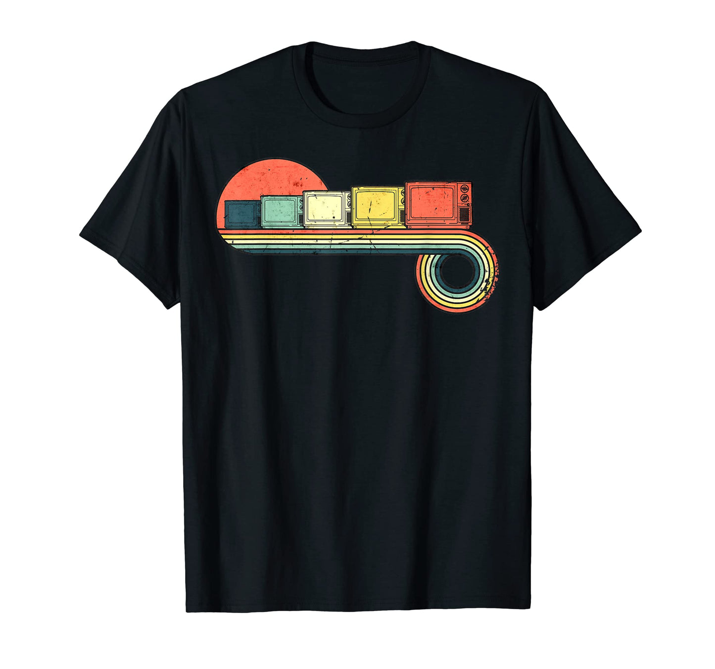 Tv Sunset Rainbow T-Shirt - Streetwear Style for Adults - T-Shirt, Sweatshirt, Hoodie