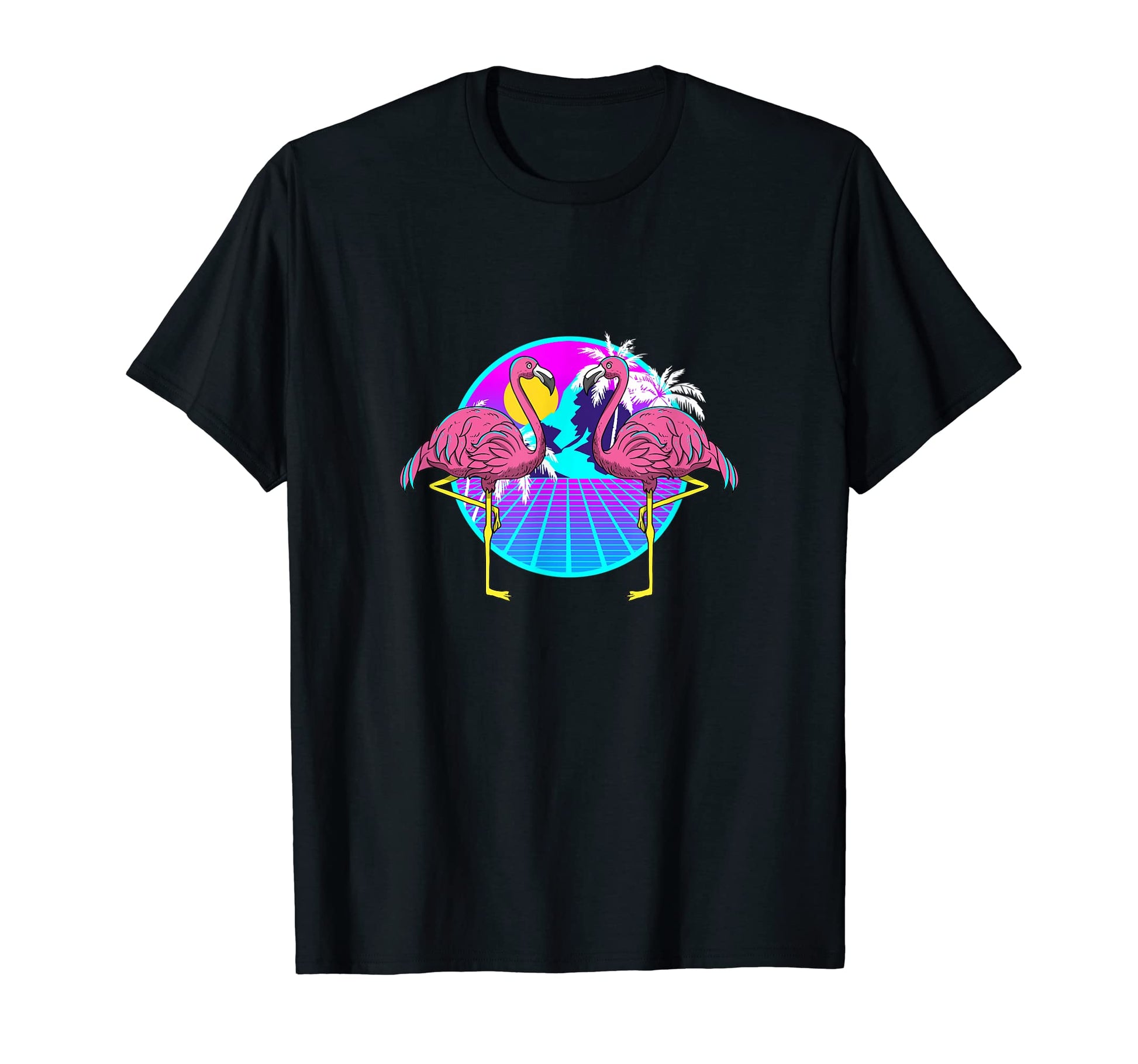 Vaporwave Flamingos Retrowave T-Shirt - Aesthetic Graphic for Adults - T-Shirt, Sweatshirt, Hoodie