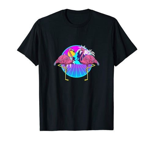Vaporwave Flamingos Retrowave T-Shirt - Aesthetic Graphic for Adults - T-Shirt, Sweatshirt, Hoodie