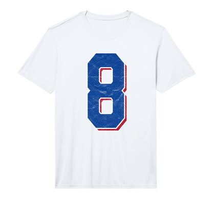 Number 8 Numbered Uniform Sports Team T-Shirt - Novelty Apparel Unisex - T-Shirt, Sweatshirt, Hoodie
