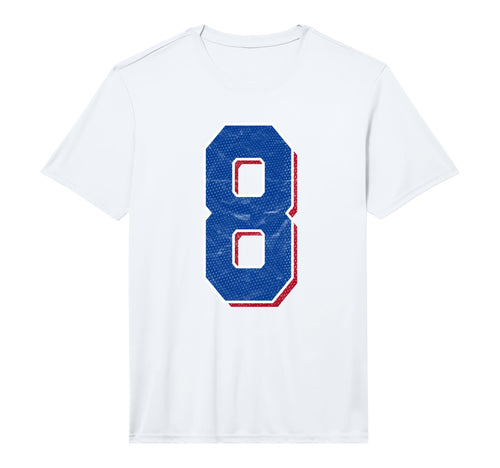 Number 8 Numbered Uniform Sports Team T-Shirt - Novelty Apparel Unisex - T-Shirt, Sweatshirt, Hoodie