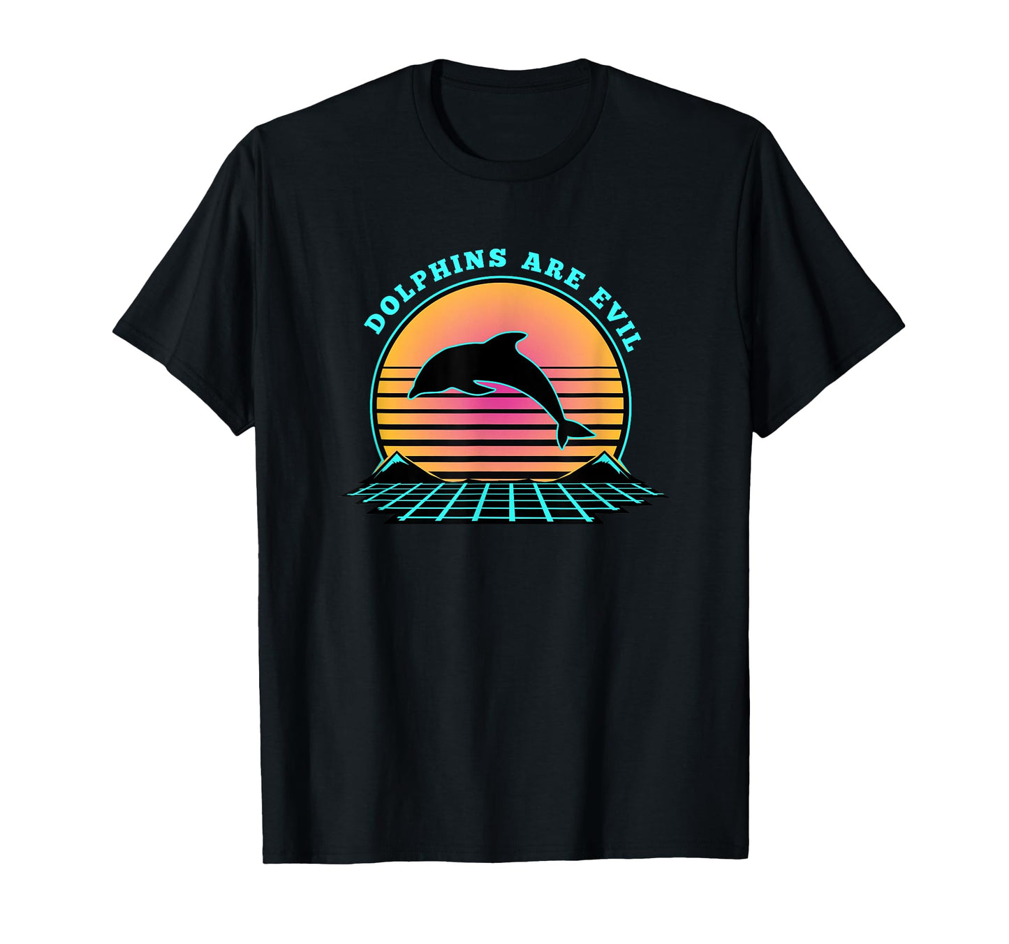 Dolphin Conspiracy Are Evil Funny T-Shirt - Minimalist Print Men Women - T-Shirt, Sweatshirt, Hoodie