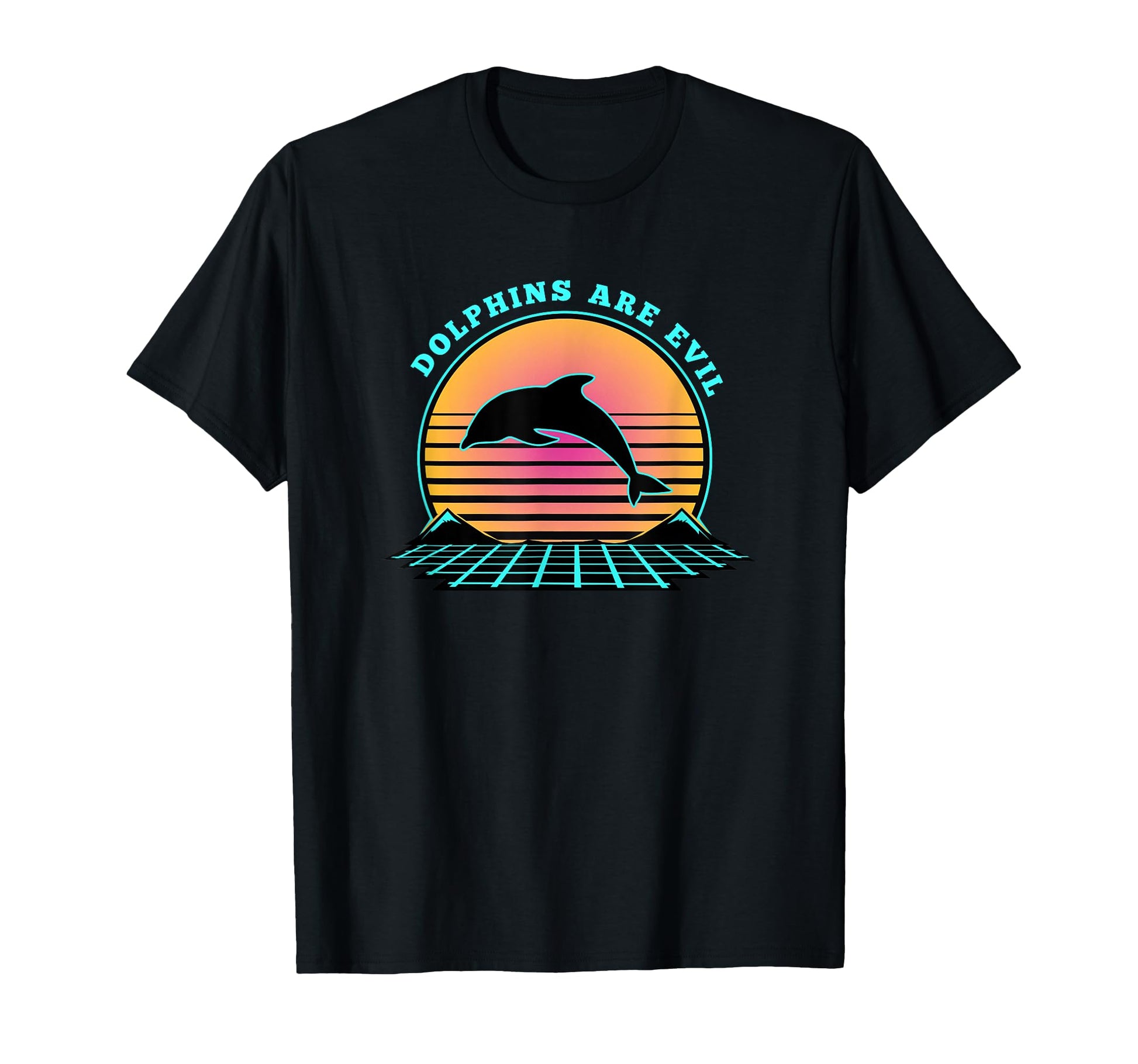 Dolphin Conspiracy Are Evil Funny T-Shirt - Minimalist Print Men Women - T-Shirt, Sweatshirt, Hoodie