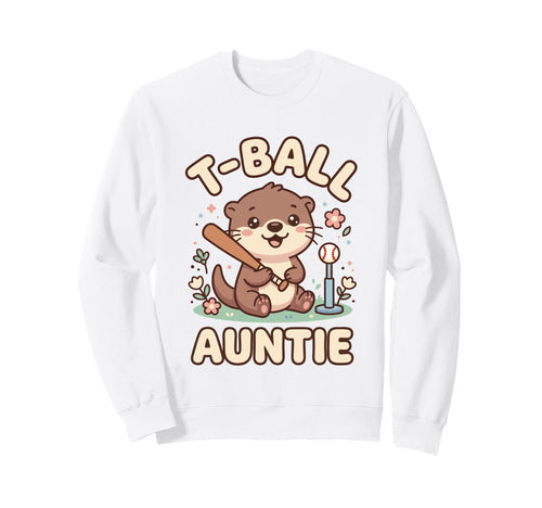 Funny T Ball Auntie Softball Ball T Sweatshirt - Custom Art Print Unisex - T-Shirt, Sweatshirt, Hoodie