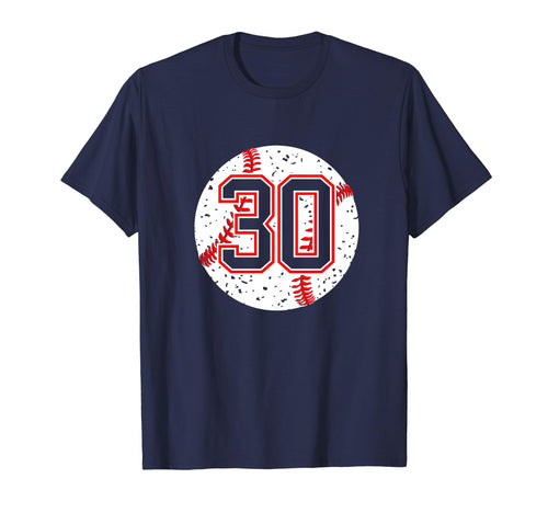 Baseball Number 30 Mom Show Support T-Shirt - Minimalist Print Unisex - T-Shirt, Sweatshirt, Hoodie