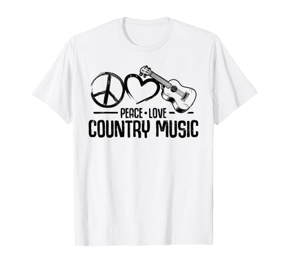Funny Country Music Peace Love T-Shirt - Streetwear Style Men Women - T-Shirt, Sweatshirt, Hoodie