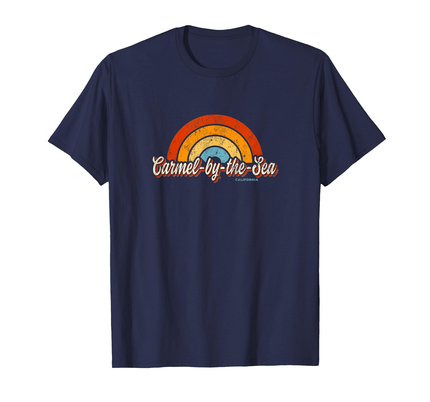 Carmel Sea California Ca Rainbow 70S T-Shirt - Unique Graphic Unisex - T-Shirt, Sweatshirt, Hoodie