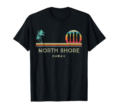 Hawaii North Shore Palm Trees Tropical T-Shirt - Aesthetic Graphic Unisex - T-Shirt, Sweatshirt, Hoodie