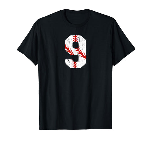Baseball Player Jersey Number 9 9 T-Shirt - Custom Art Print Men Women - T-Shirt, Sweatshirt, Hoodie
